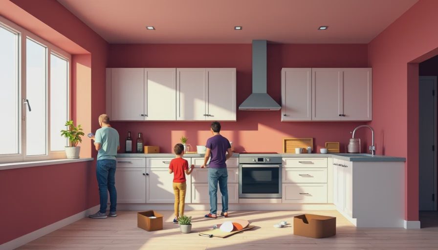 Illustration for diy kitchen remodel