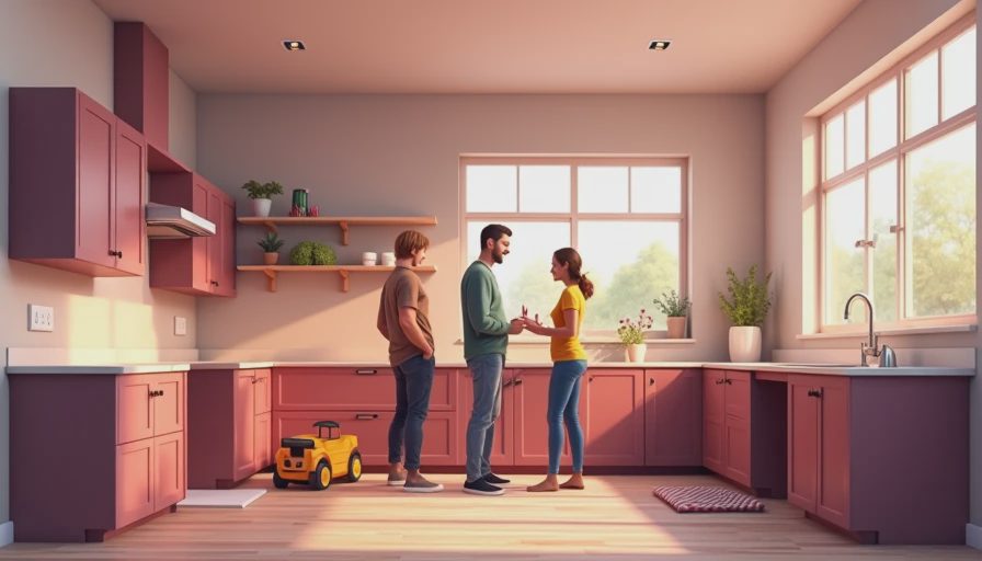 Visual context for kitchen renovation photos