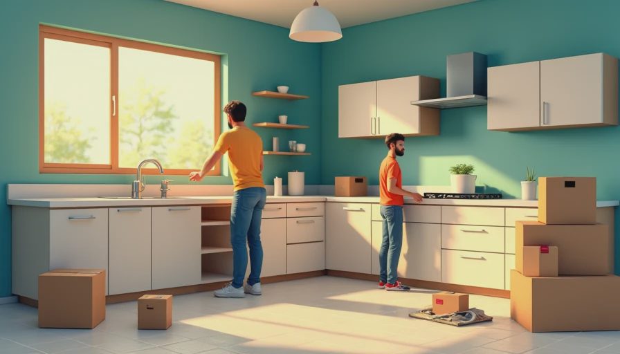 Visual context for diy kitchen reno