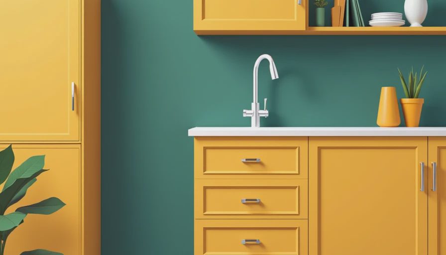 Visual context for kitchen cabinet hardware