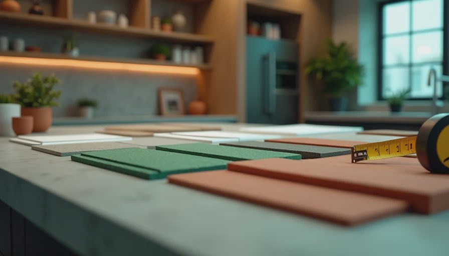 Visual context for diy concrete kitchen countertops